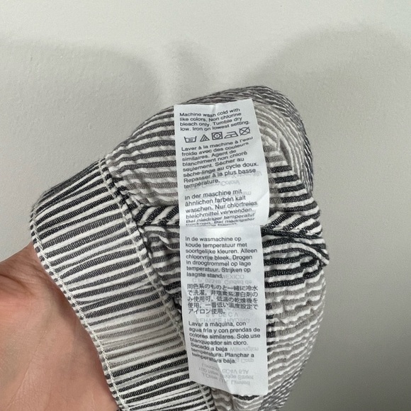 Shorts Pull-On Shorts Women's in Striped Check Cotton Summer Madewell - Picture 15 of 16